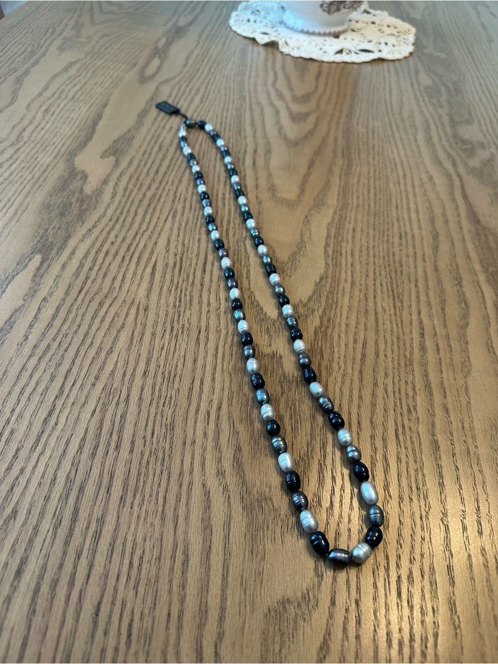 Honora Black and Silver Pearl Bead Necklace